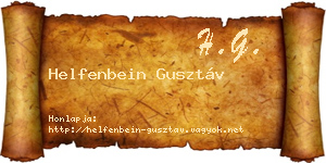 Helfenbein Gusztáv névjegykártya