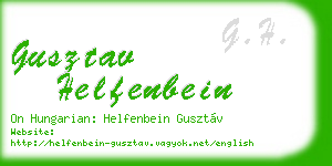 gusztav helfenbein business card